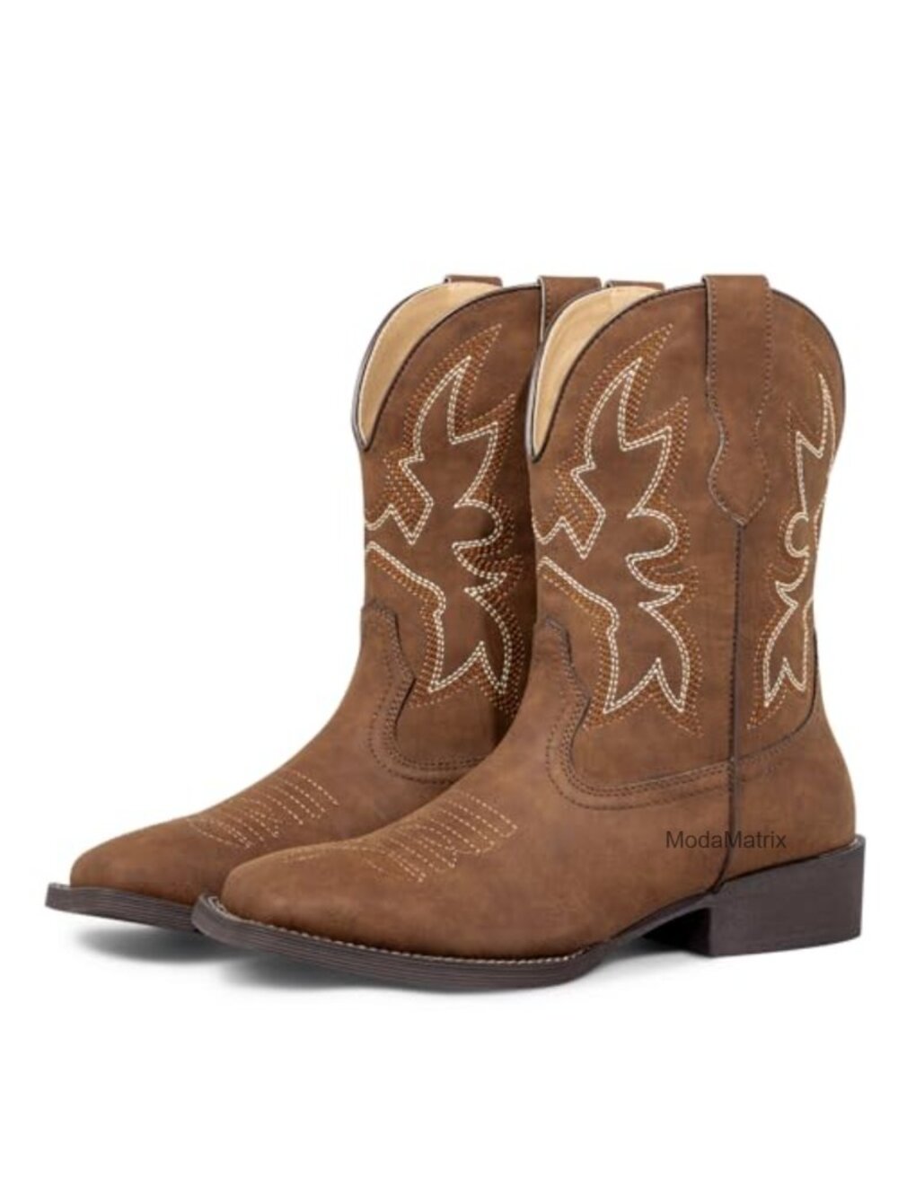 SheSole Womens Western Boots Embroidered Square Toe Mid-Calf